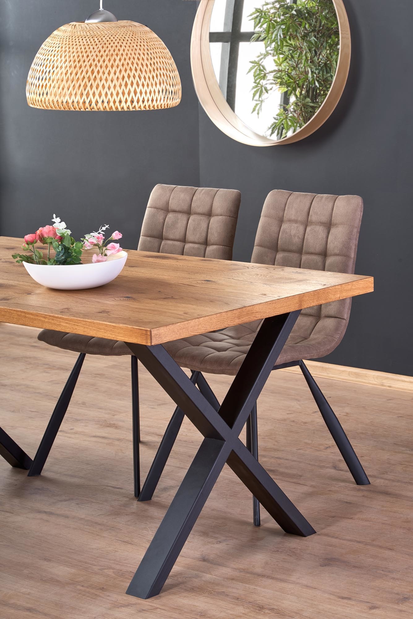 XAVIER - eettafel - uitschuifbaar - natuurlijk fineer