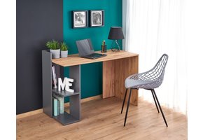 FINO - bureau - hout - 122x85x57 cm - donkergrijs