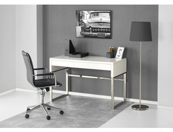 Bureau - klassiek - glamour - lades - 120x76x60 cm - wit