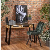 Bureau - glas - modern - 120x75x60 cm - zwart goud