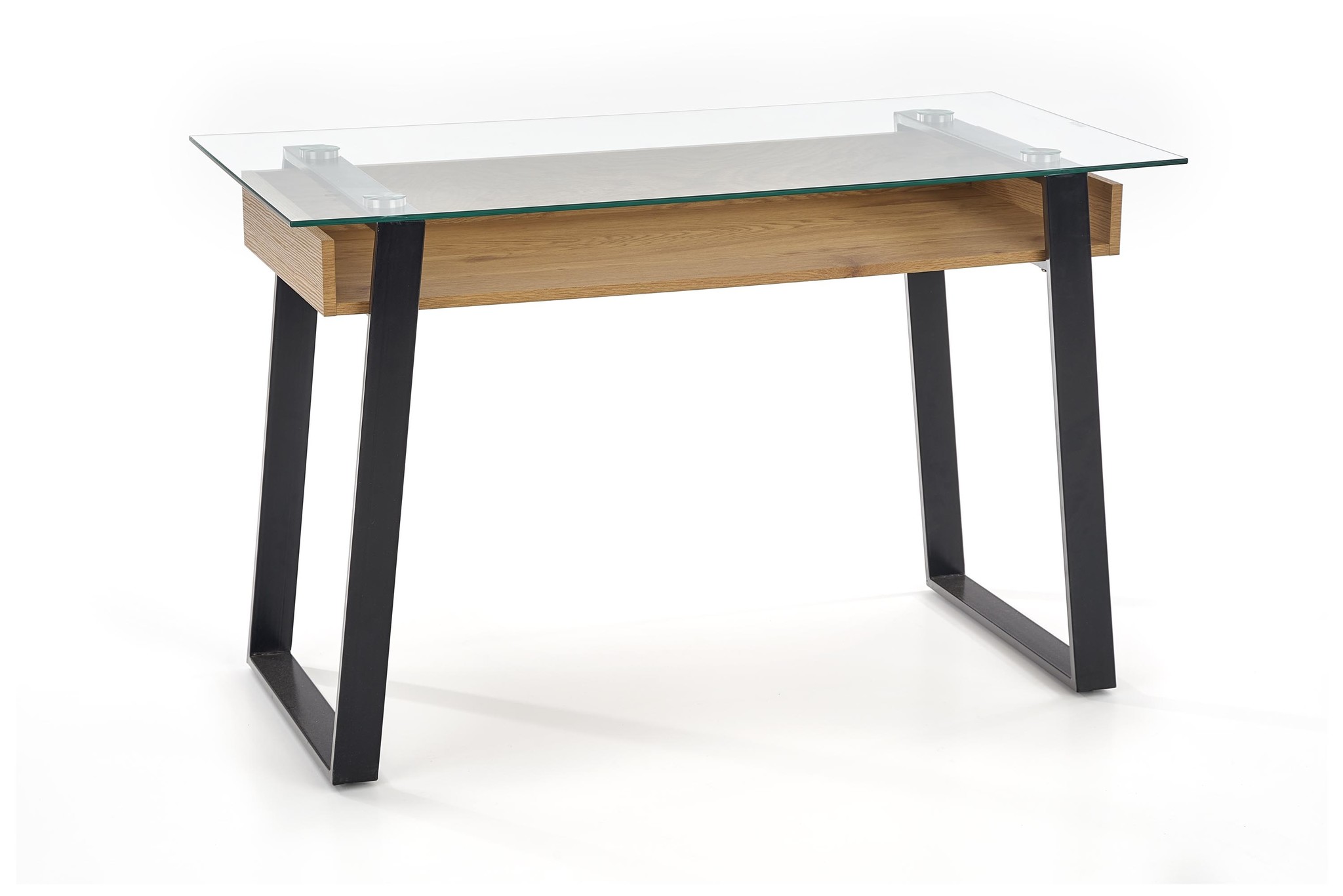 Bureau - glas - modern - 120x75x60 cm - zwart goud