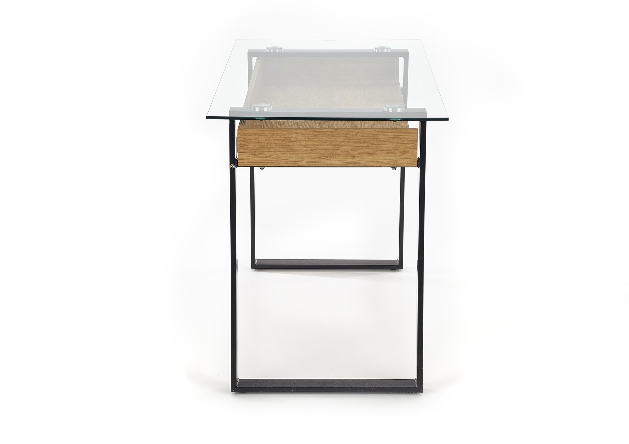 Bureau - glas - modern - 120x75x60 cm - zwart goud