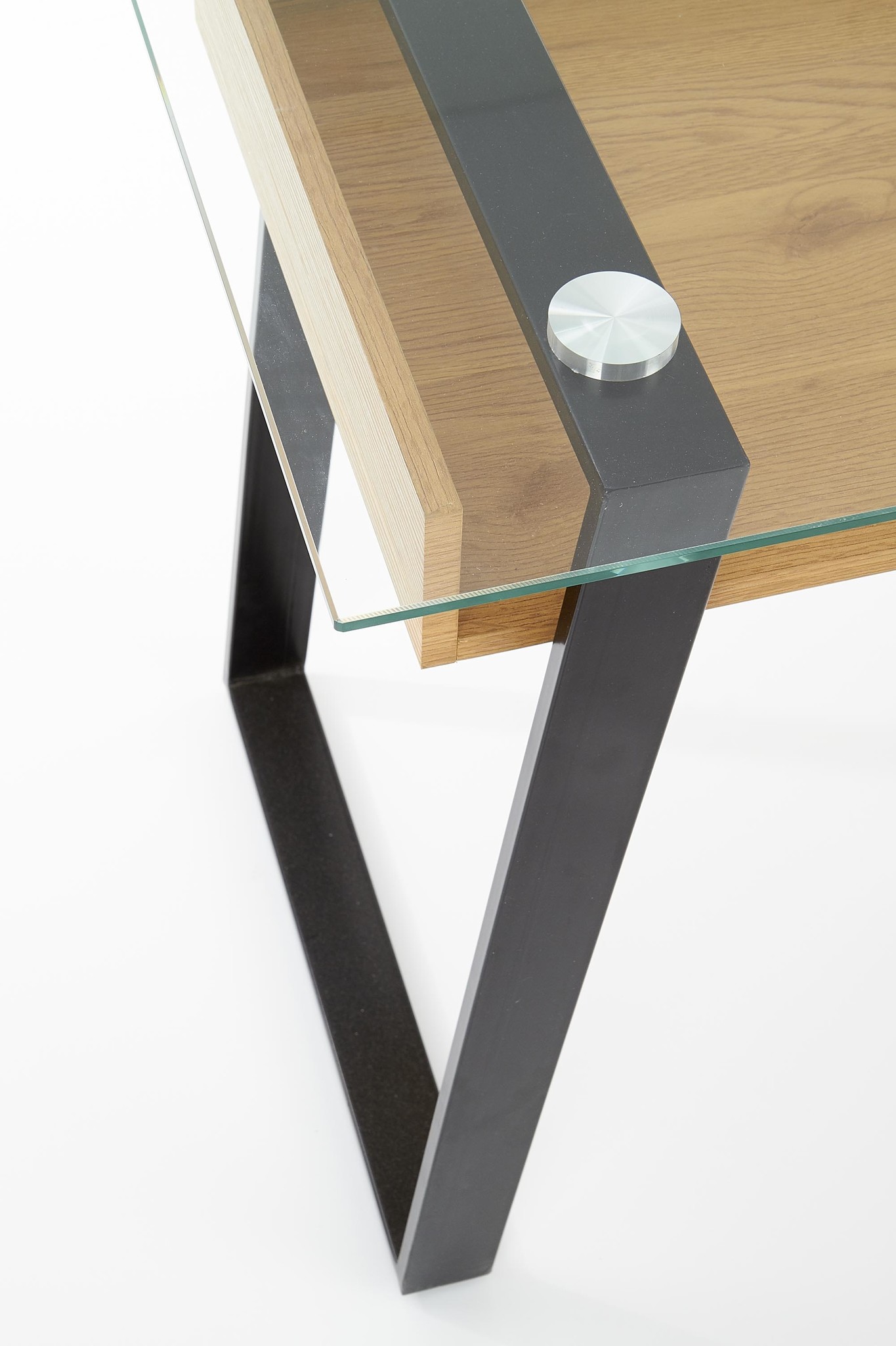 Bureau - glas - modern - 120x75x60 cm - zwart goud