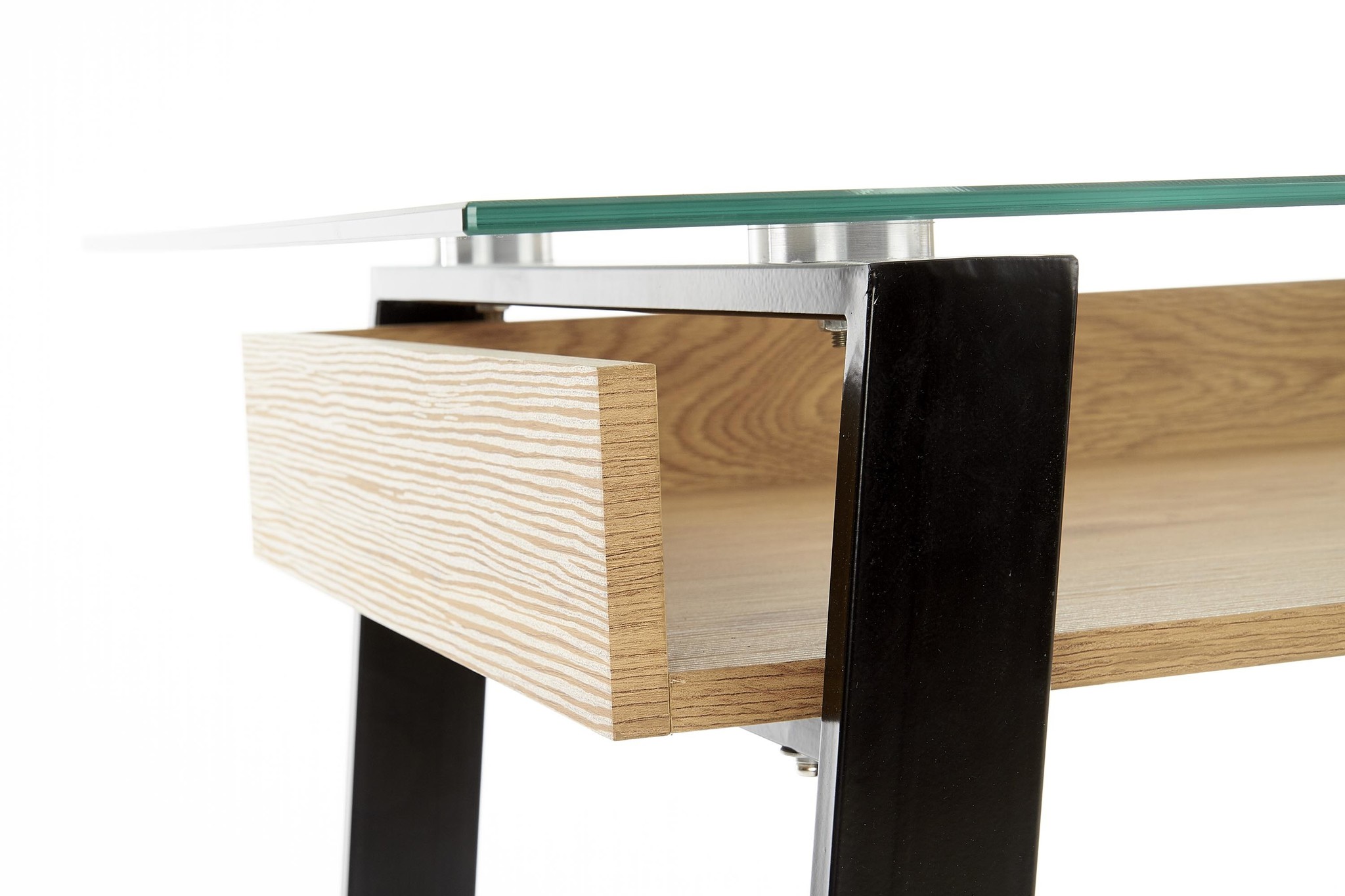 Bureau - glas - modern - 120x75x60 cm - zwart goud