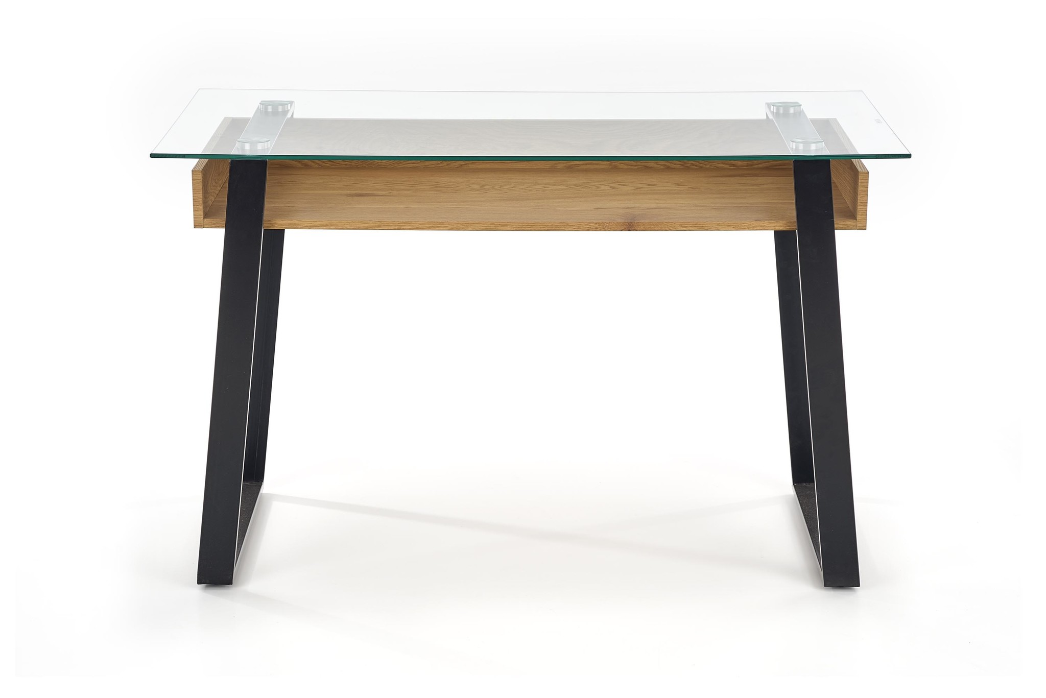 Bureau - glas - modern - 120x75x60 cm - zwart goud