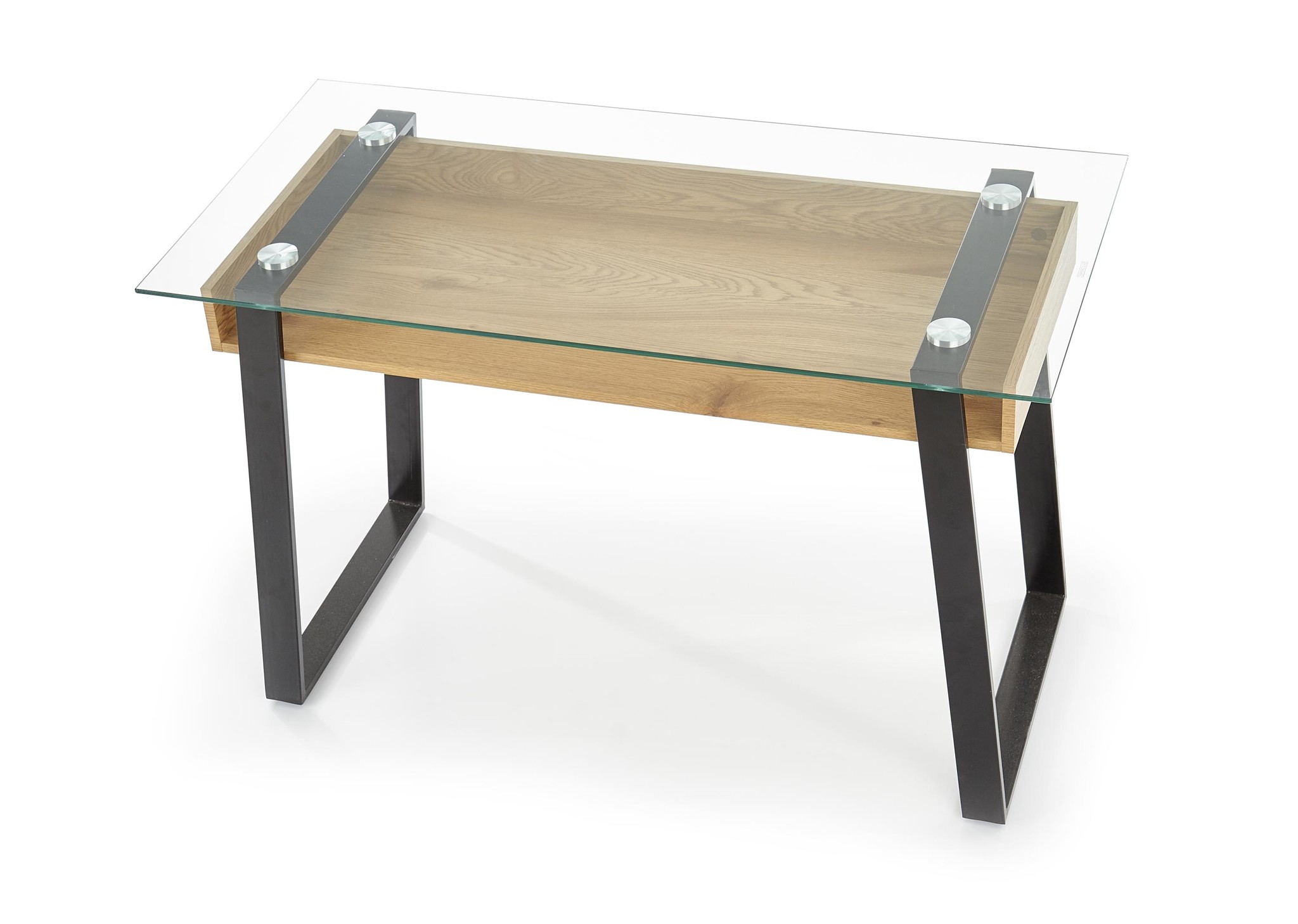 Bureau - glas - modern - 120x75x60 cm - zwart goud
