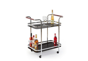 BAR - bartafel -  modern - glas - 69x74x42 cm - zwart