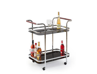 BAR - bartafel - modern - glas - 69x74x42 cm - zwart