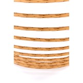 BARREL - salontafel - glas - rotan - 48x56x48 cm - naturel zwart