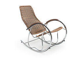 BEN - schommelstoel - 55x99x97 cm - kunststof - bruin