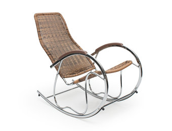 BEN - schommelstoel - 55x99x97 cm - kunststof - bruin