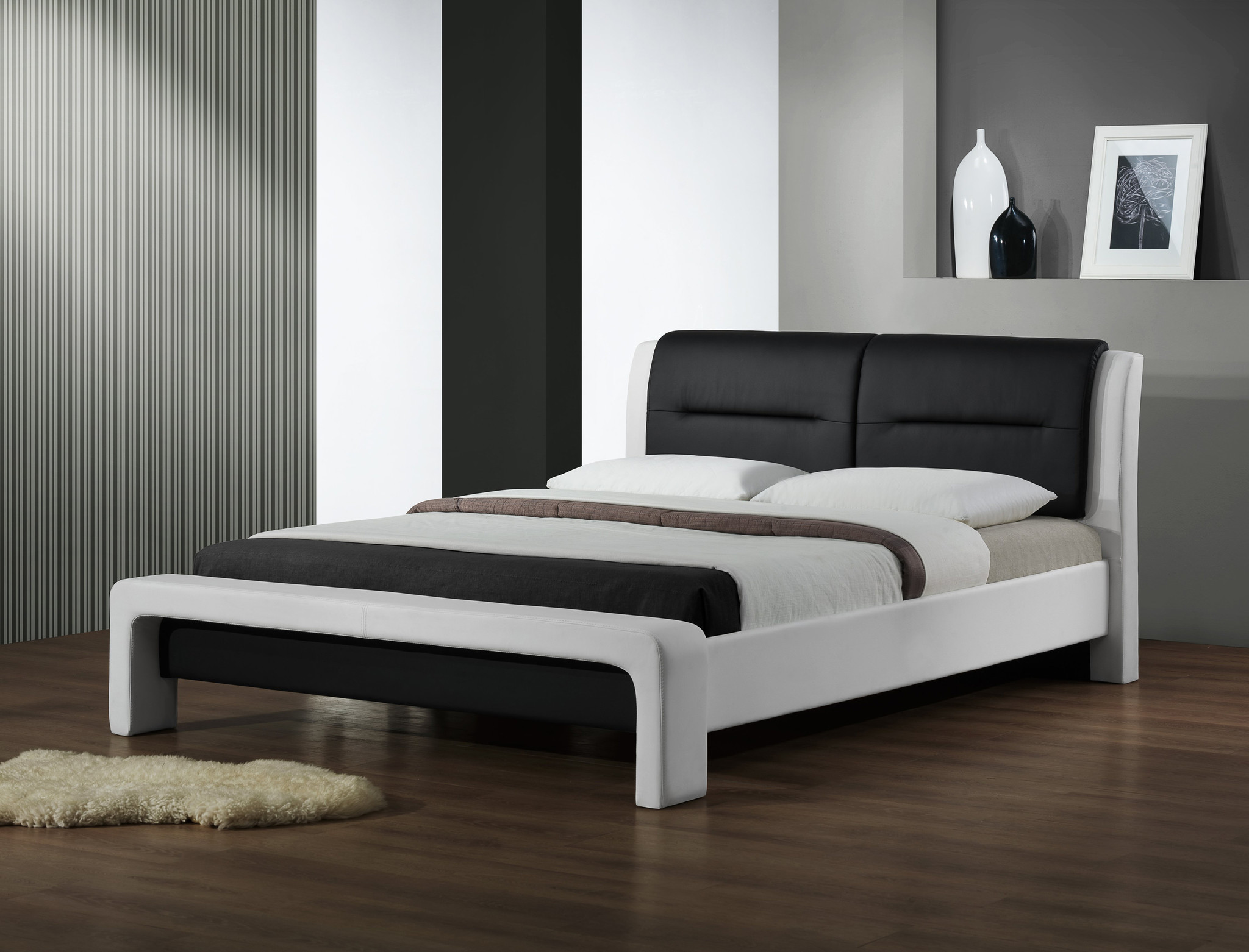 CASSANDRA - tweepersoons - 231x172x91 cm - zwart wit