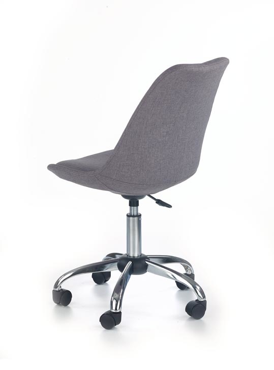 COCO - kinderbureaustoel - stof - 49x82-92x52 cm - lichtgrijs