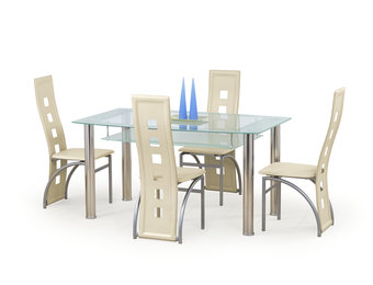 CRISTAL - eettafel - glas - transparant - 150x90x77 cm