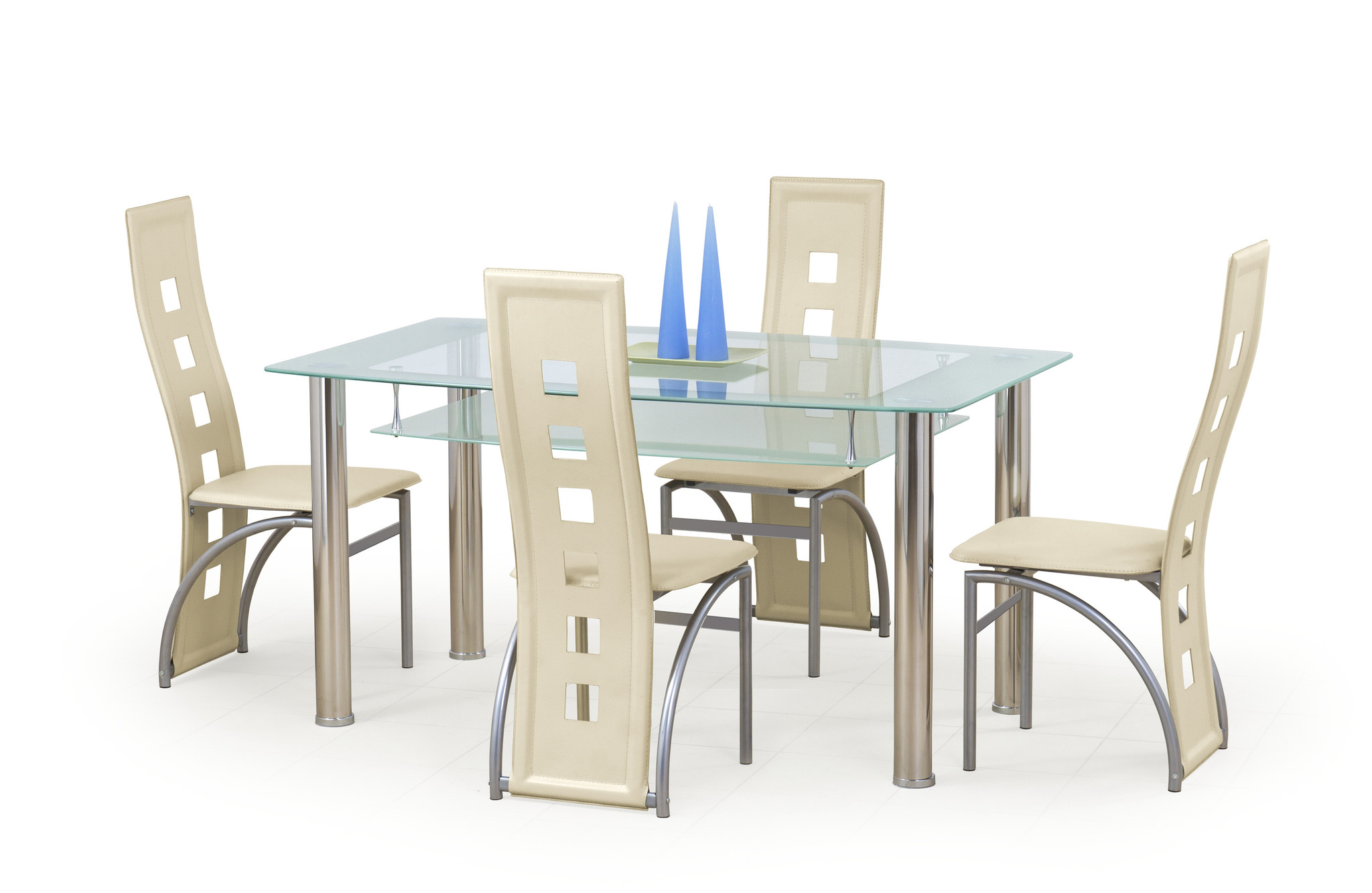 CRISTAL - eettafel - glas - transparant - 150x90x77 cm
