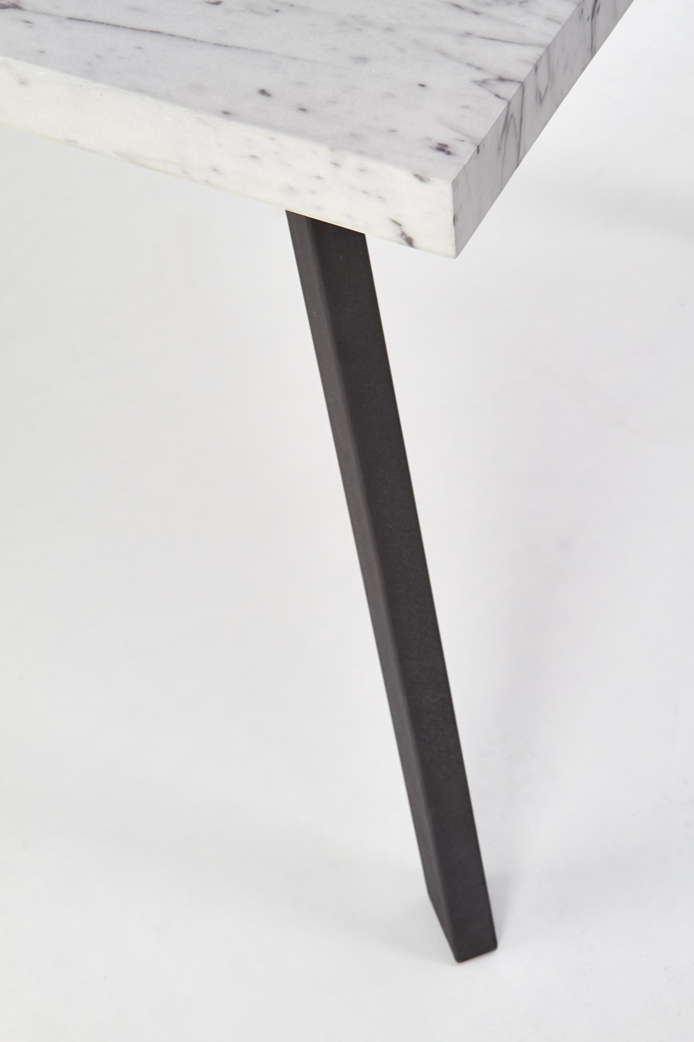 DALLAS - eettafel - 160-220x90x76 cm - marmer wit zwart