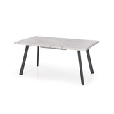 DALLAS - eettafel - 160-220x90x76 cm - marmer wit zwart