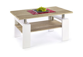 DIANA - salontafel - glas - hout - 110x55x60 cm