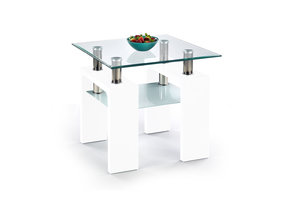 DIANA  - salontafel - glas - 60x55x60 cm - wit