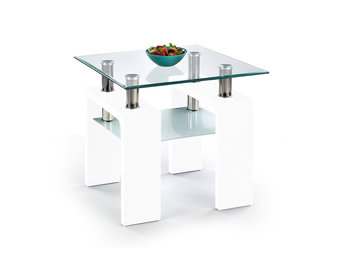 DIANA - salontafel - glas - 60x55x60 cm - wit