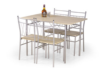 FAUST - eettafel set - tafel - 4 stoelen - hout - 110x70x75 cm