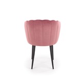 Stoel - schelp stoel - fluwelen stof - 60x84x58 cm - roze