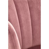 Stoel - schelp stoel - fluwelen stof - 60x84x58 cm - roze