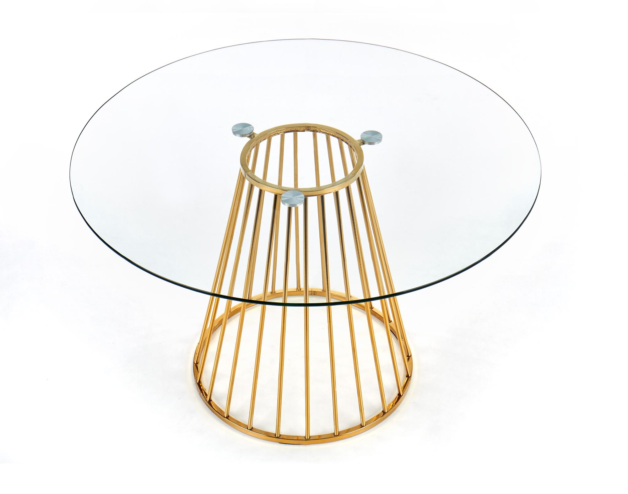LIVERPOOL - eettafel - glas - rond - 120x120x75 cm