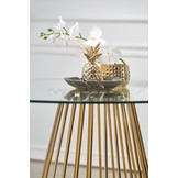 LIVERPOOL - eettafel - glas - rond - 120x120x75 cm