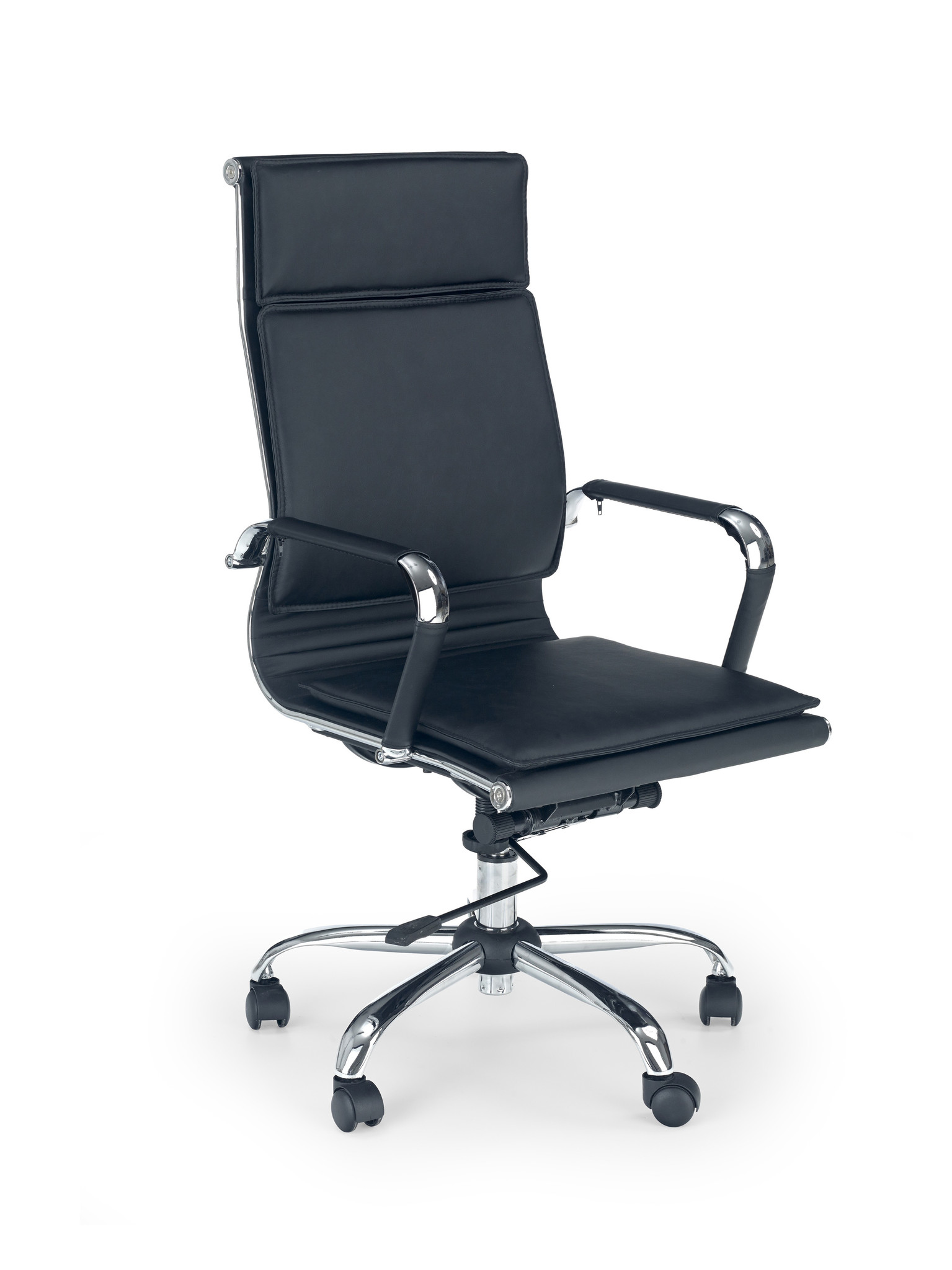 MANTUS - bureaustoel - eco leer - 55x108-118x66 cm - zwart