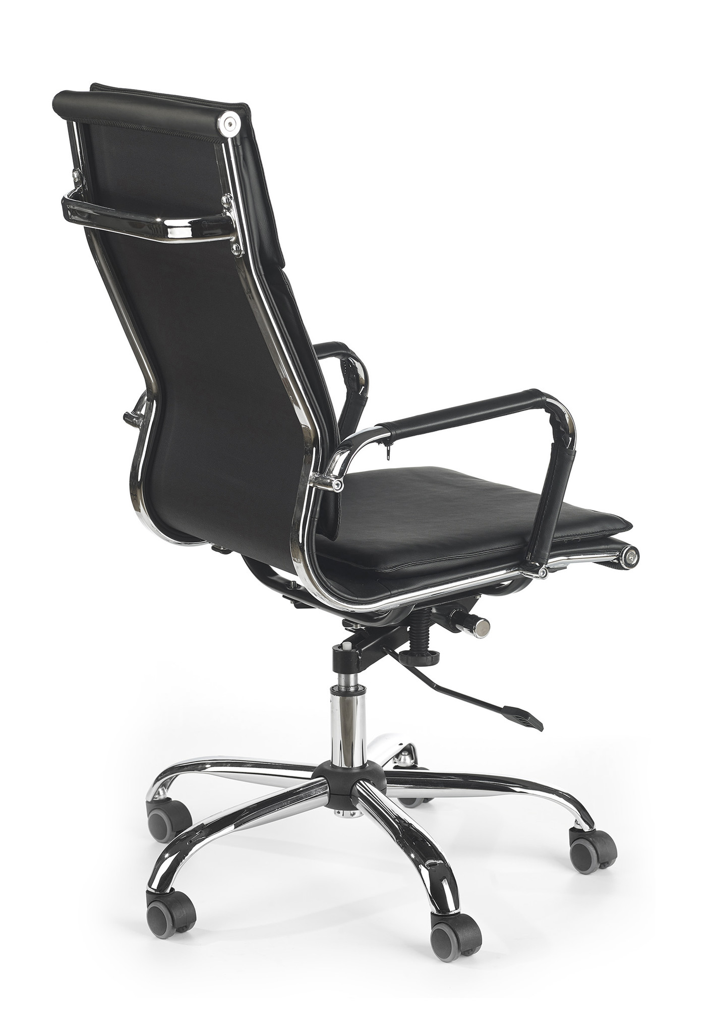 MANTUS - bureaustoel - eco leer - 55x108-118x66 cm - zwart