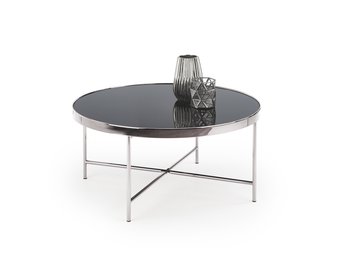 MORIA - salontafel - glas - rond - zwart/zilver - 82x40x82cm
