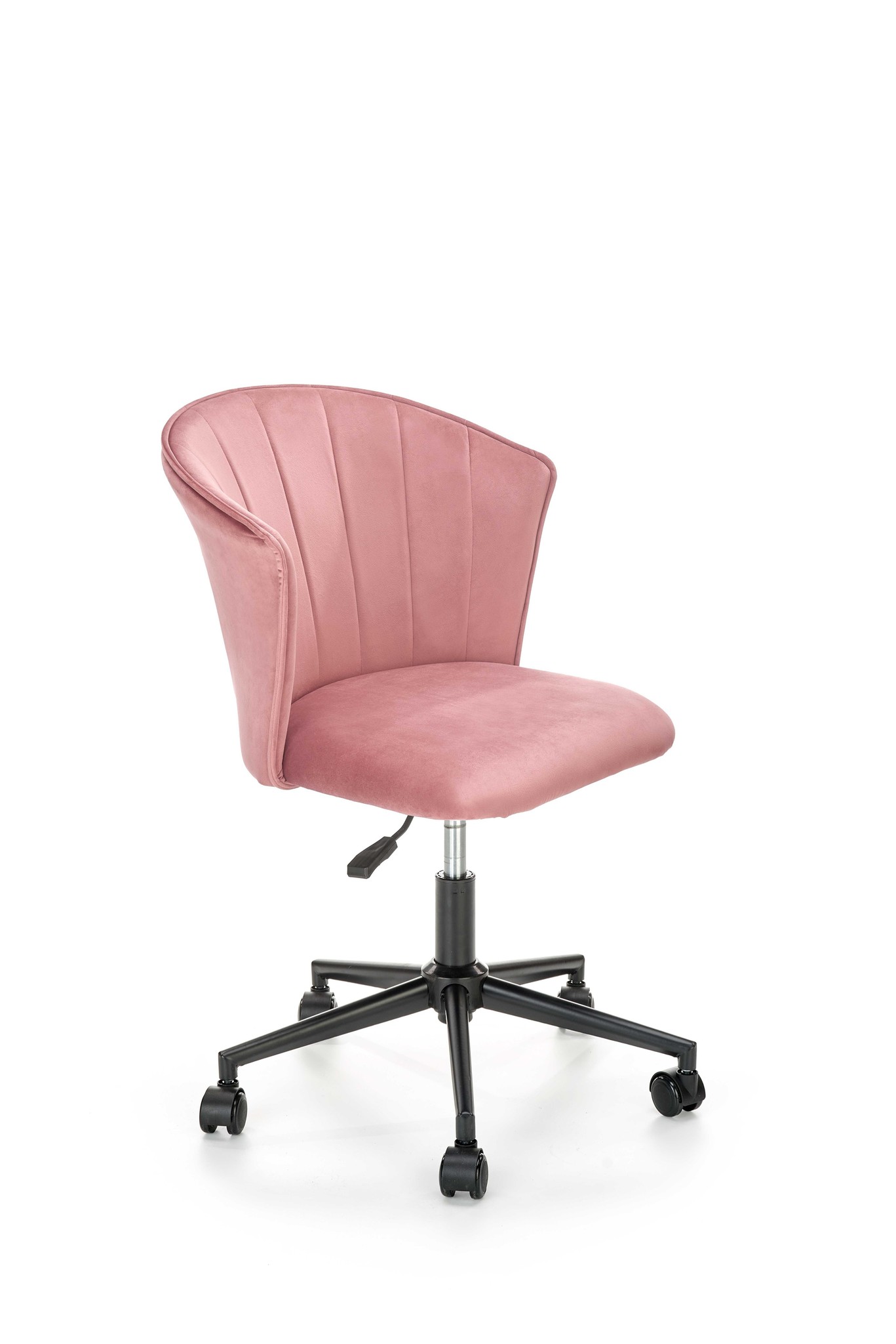 PASCO - bureaustoel - fluwelen stof - 55x 77 - 87x61 cm - roze