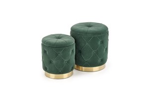 POLLY - poefs - opbergruimte - 40x38x40 cm - groen