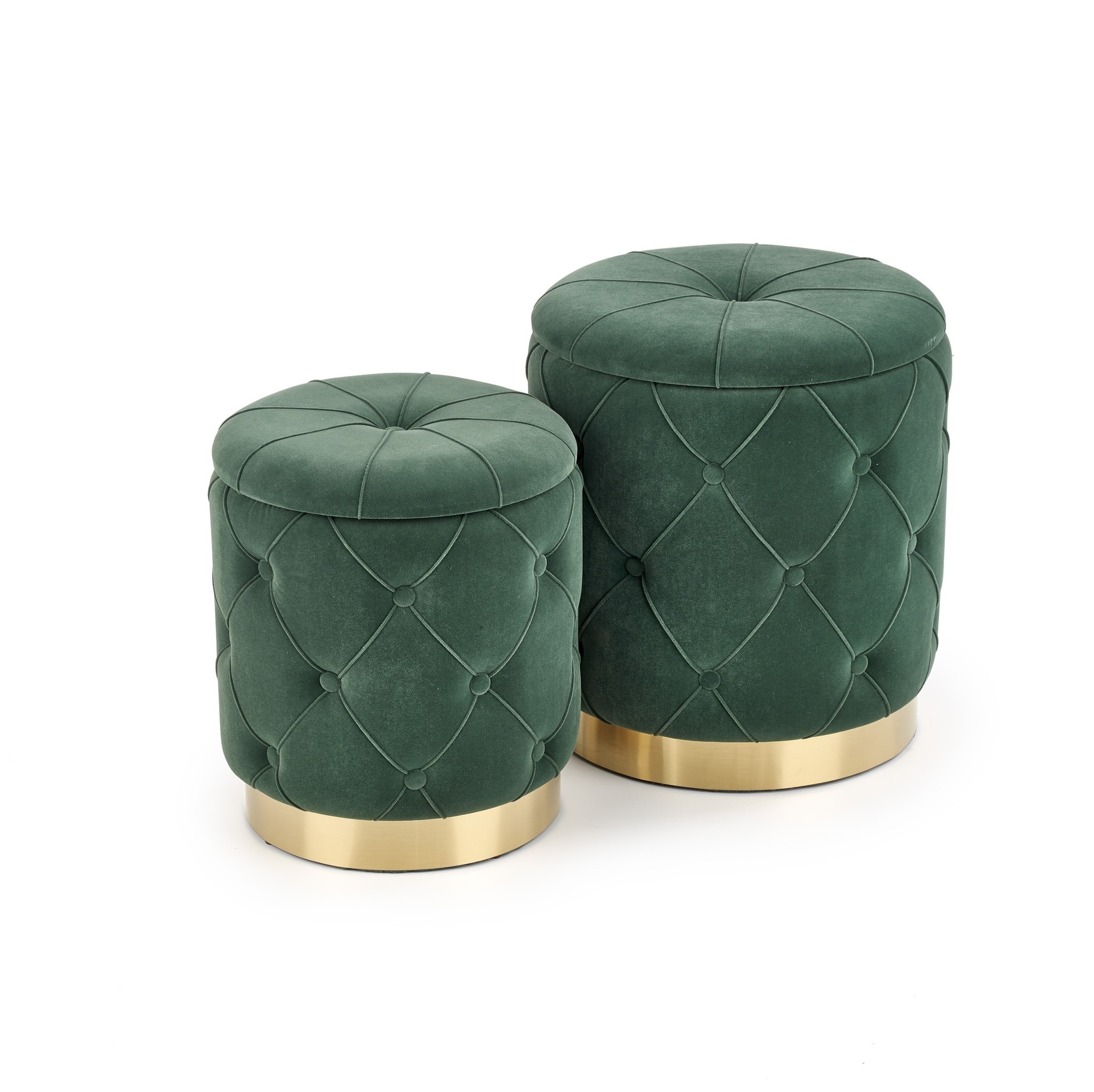 POLLY - poefs - opbergruimte - 40x38x40 cm - groen