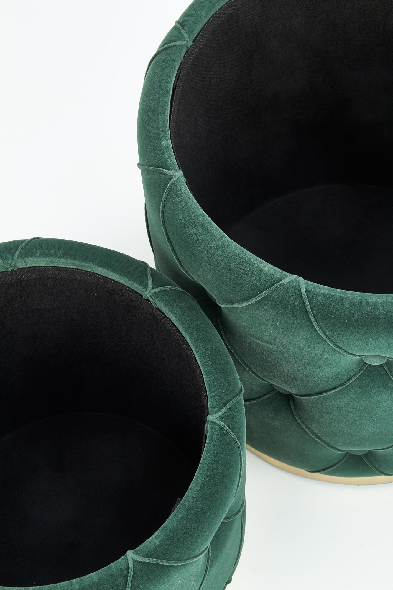 POLLY - poefs - opbergruimte - 40x38x40 cm - groen