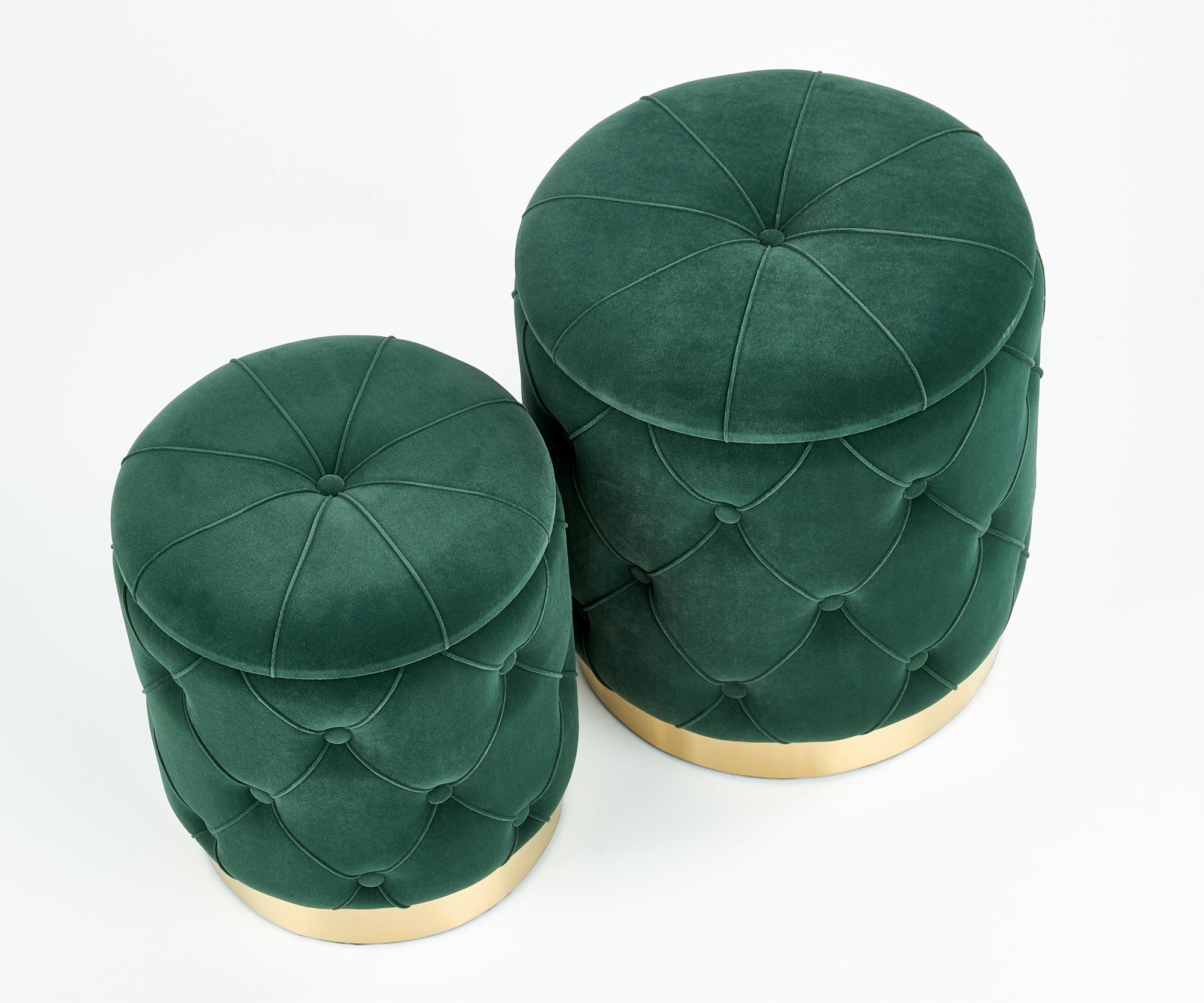 POLLY - poefs - opbergruimte - 40x38x40 cm - groen
