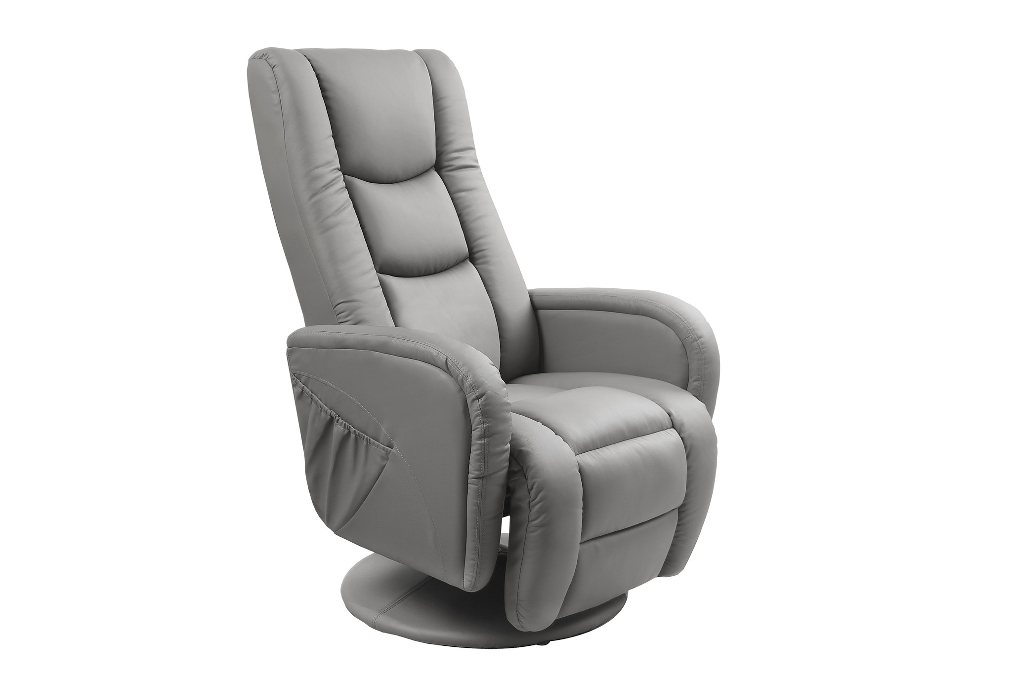 PULSAR - relaxfauteuil - uitklapbaar - 68x8 -106x135-85 cm - grijs