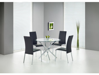 RAYMOND - eettafel - glas - zilver - 100x100x73cm