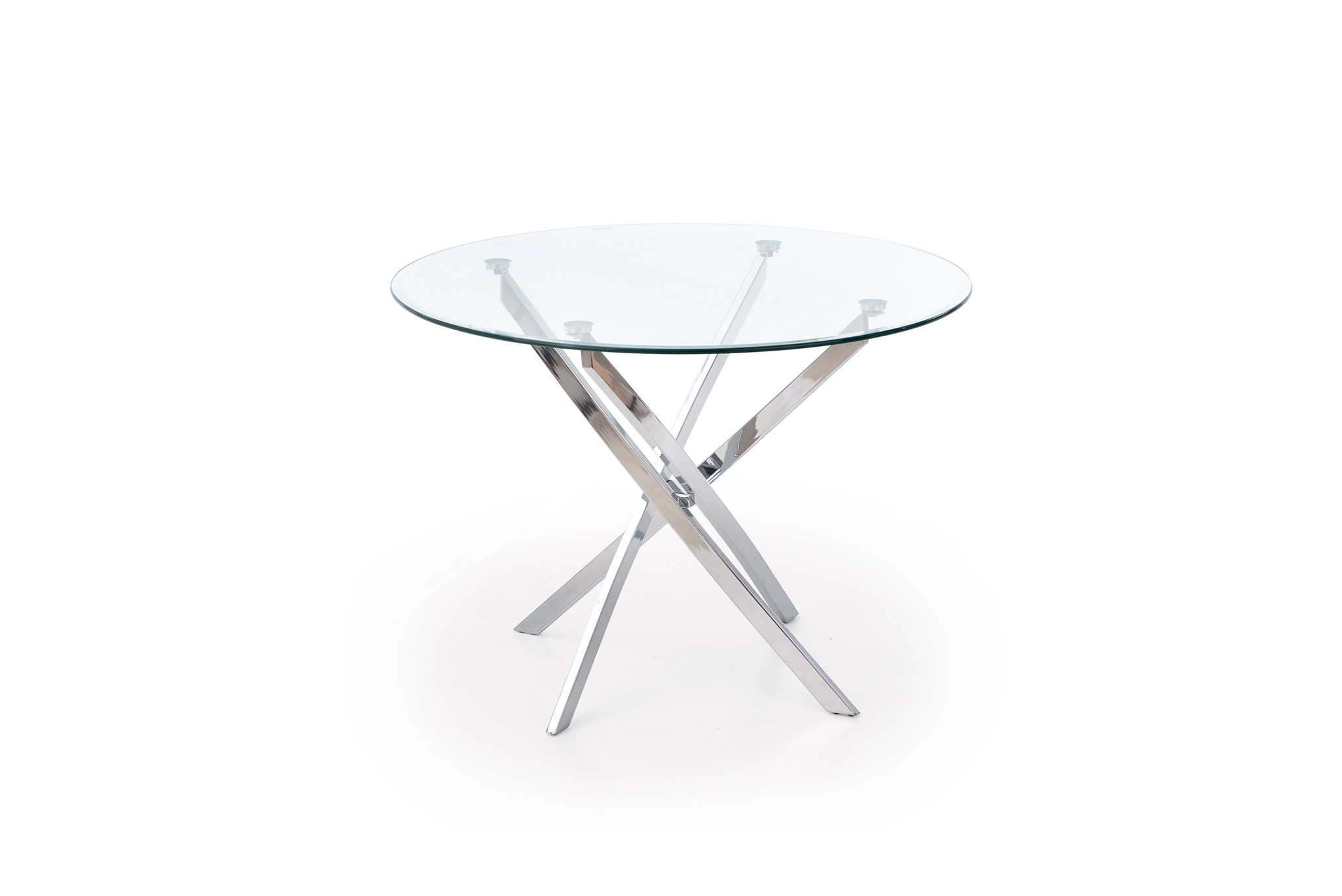 RAYMOND - eettafel - glas - zilver - 100x100x73cm