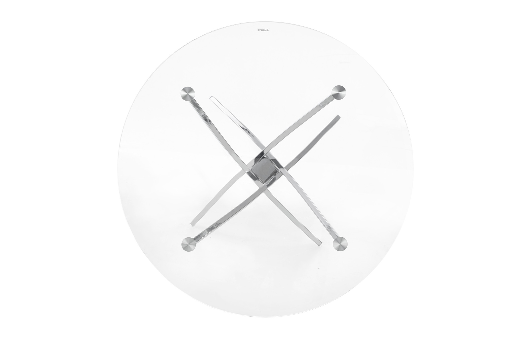RAYMOND - eettafel - glas - zilver - 100x100x73cm