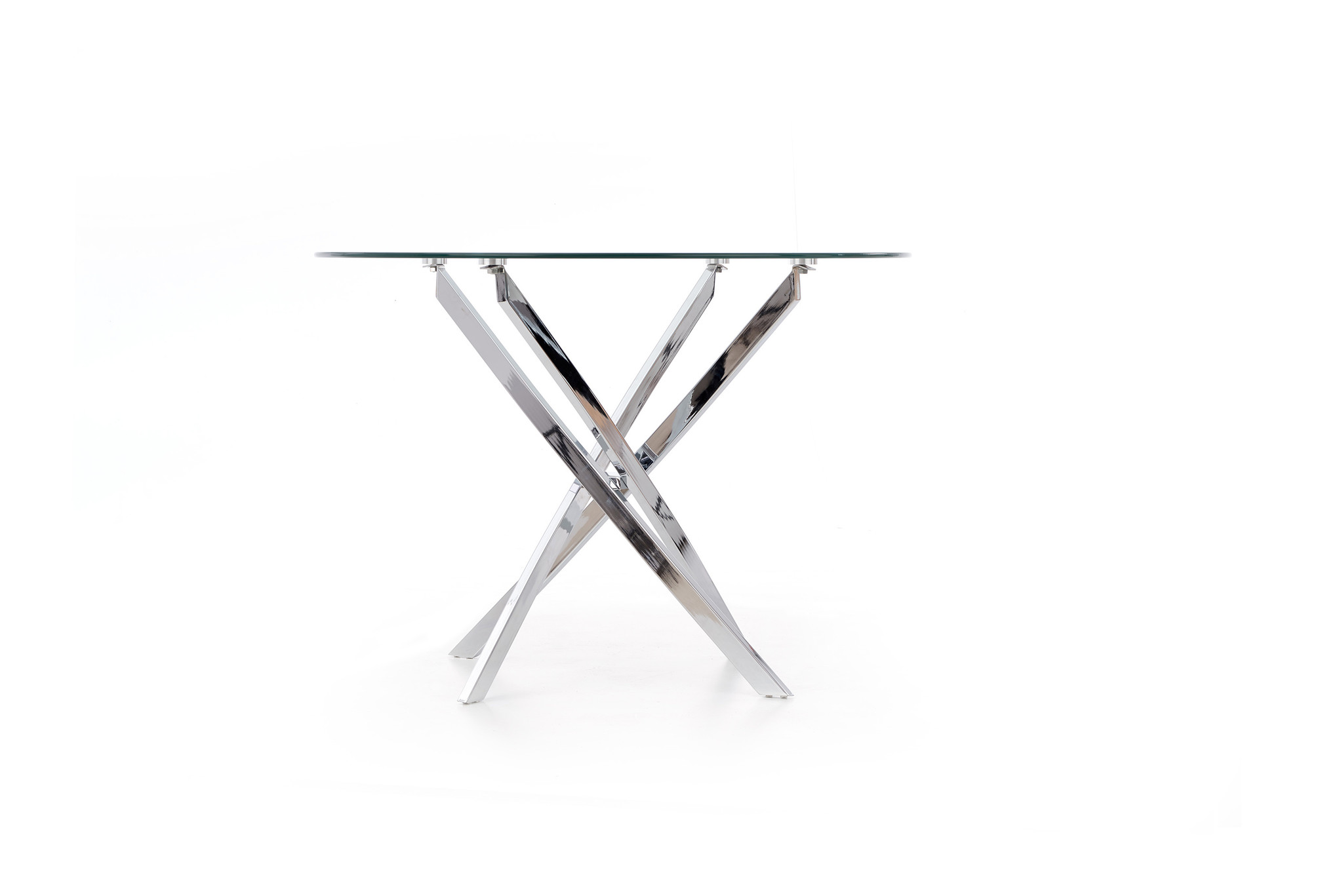 RAYMOND - eettafel - glas - zilver - 100x100x73cm