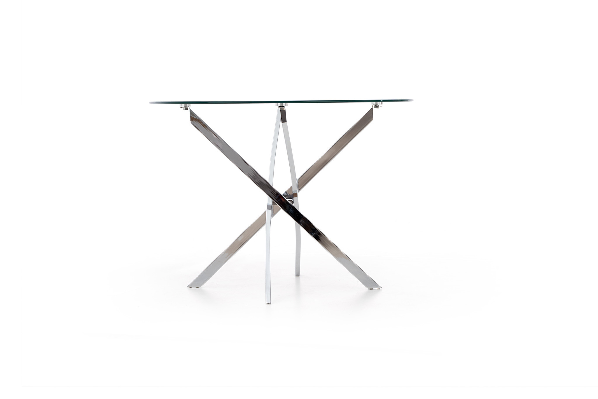 RAYMOND - eettafel - glas - zilver - 100x100x73cm