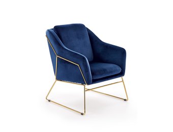 SOFT - fauteuil - stof - hout - 75x91x86 cm - marine