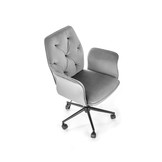TIROL - bureaustoel - fluwelen stof - grijs - 65x90-100x63 cm