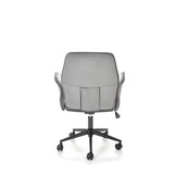 TIROL - bureaustoel - fluwelen stof - grijs - 65x90-100x63 cm