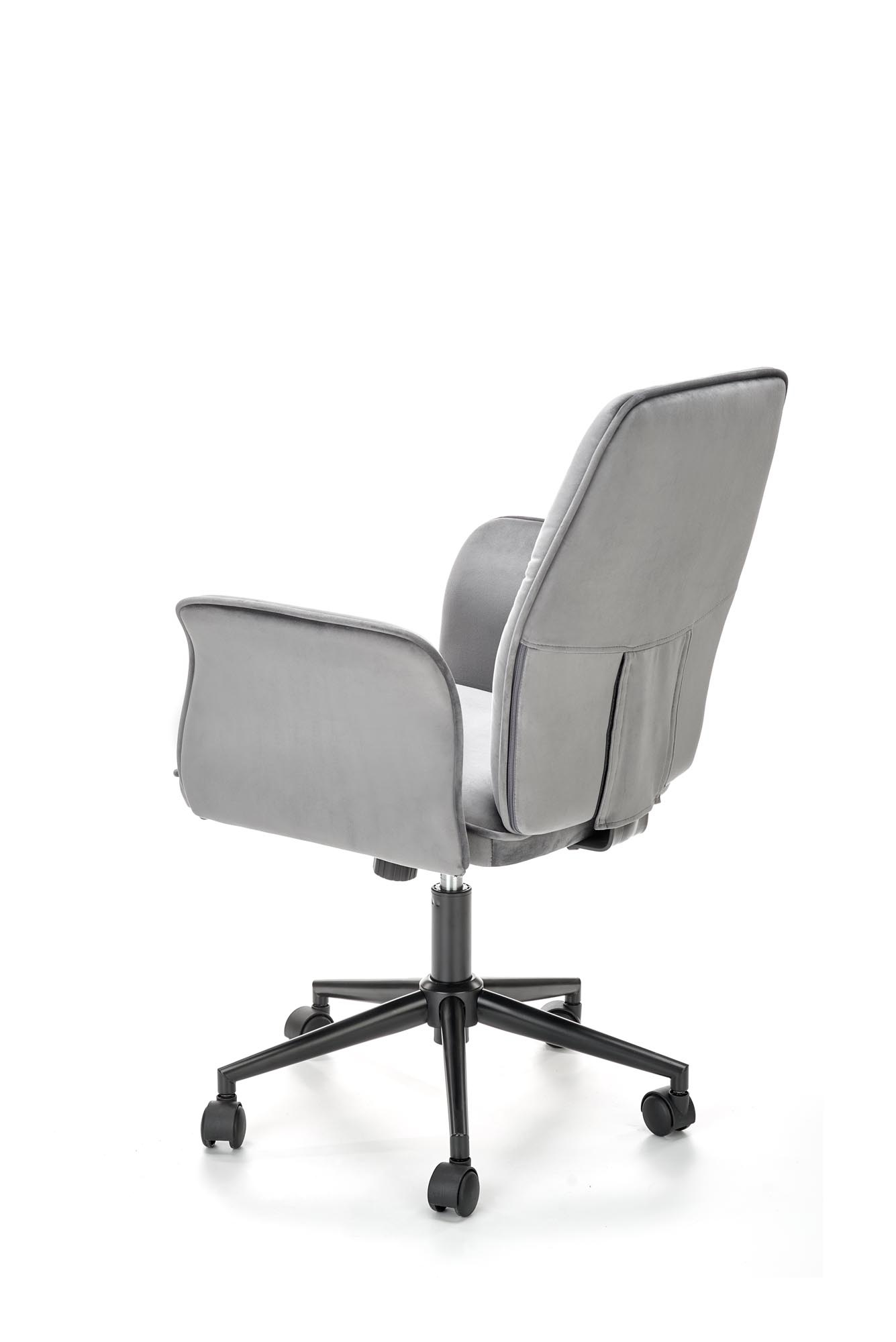 TIROL - bureaustoel - fluwelen stof - grijs - 65x90-100x63 cm