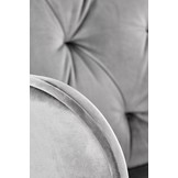 TIROL - bureaustoel - fluwelen stof - grijs - 65x90-100x63 cm