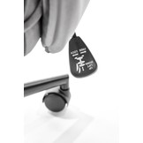 TIROL - bureaustoel - fluwelen stof - grijs - 65x90-100x63 cm