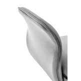 TIROL - bureaustoel - fluwelen stof - grijs - 65x90-100x63 cm